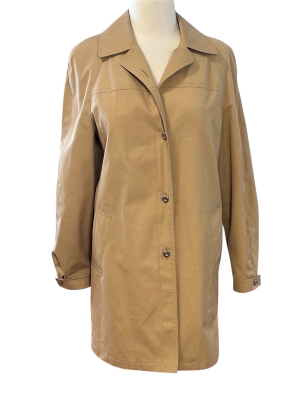 London Fog Tan Classic Vintage Short Trench Coat, Womens size 6 Regular - Picture 15 of 16